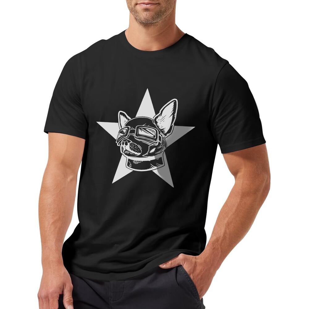 NWT Mens Large French Bulldog Graphic Crew Neck T-Shirt